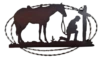 Cowboy Praying Silhouette Logo