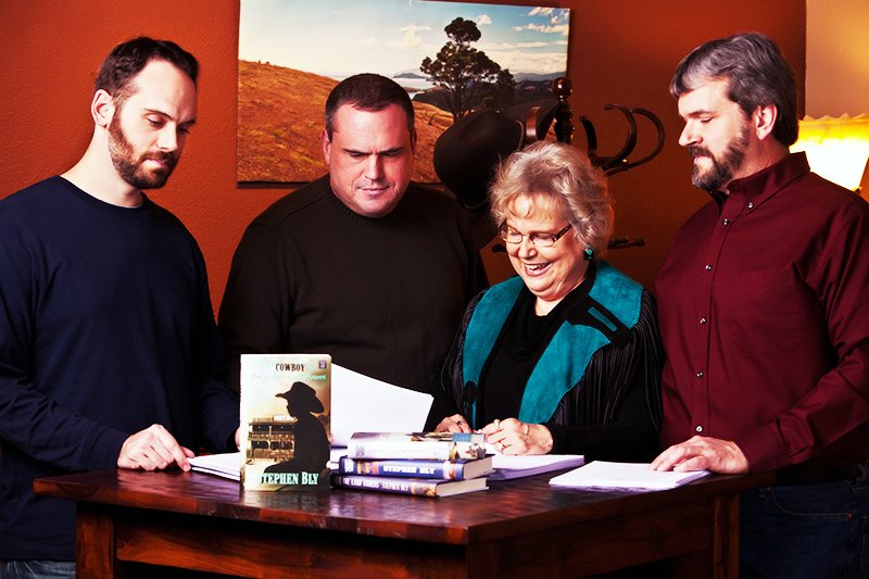 Author Janet Chester Bly with sons Russell, Michael, and Aaron